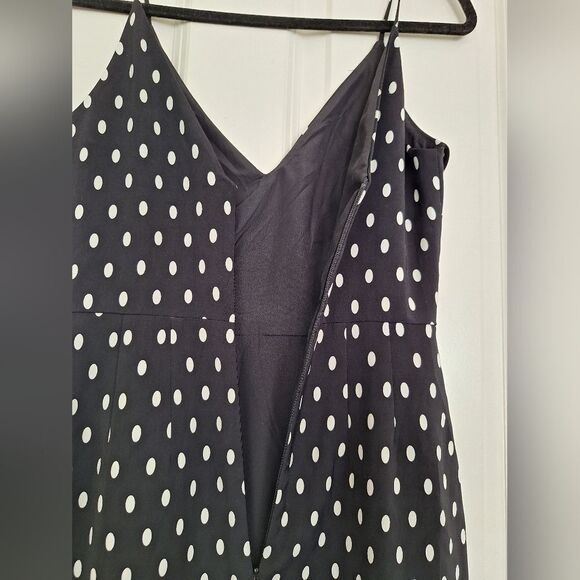 Keepsake the Label Dress Large Black White Polka Dot Ruffle Pleated S - Picture 5 of 9